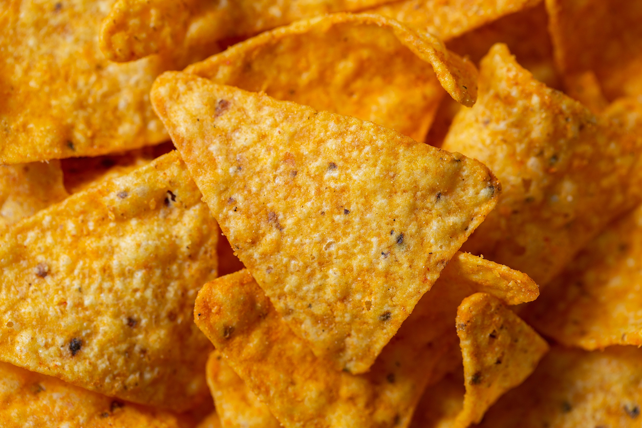 Mexican Corn Chips triangle-shaped nachos with cheese flavor
